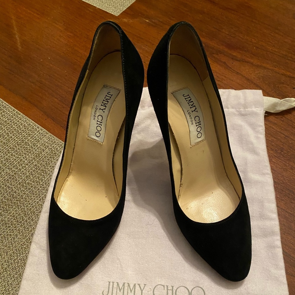 Jimmy Choo Black Suede Pumps